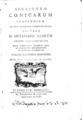 Ottaviano Cametti,  Sectionum conicarum Florentiae, MDCCLXXXV [=1785], ΦΣΑ 3052