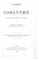 L' Isthme de Corinthe :Sa constitution geologique, son percement /par Edmond Fuchs.Paris :Association francaise pour l' avancement des sciences,1888.
