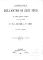 Halbherr, Federico,1857-1930, Antichità dell'antro di Zeus Ideo e di altre località di Creta, /descritte e illustrate da F. Halbherr e P. Orsi, Firenze, :E. Loescher,1888.