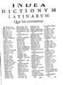 Γεράσιμος Βλάχος, Θησαυρός της εγκυκλοπαιδικής βάσεως τετράγλωσσος , Περιεχόμενα, Βενετία, 1659, ΦΣΑ 2885