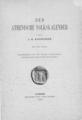 Der athenische Volkskalender [offprint] / von J.N. Svoronos. Athen: Barth und von Hirst, 1899.