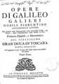 Galileo Galilei, Opere di Galileo Galilei Nobile Fiorentino …, T.3, Firenze, 1718, ΦΣΑ 3116