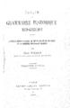 Ψυχάρης, Γιάννης,1854-1929, Essais de grammaire historique neo-grecque /par Jean Psichari ___, T.1, Paris :Ernest Leroux, Editeur, 1886.