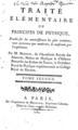 Mathurin Jacques Brisson, Traite elementaire ou principes de physique, Paris, 1789, ΦΣΑ 3097