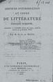 Mano, G. A., Discours d' introduction au cours de Littérature grecque moderne /Par M. G.-A. de Mano.Paris : A la Librairie Universelle de P. Mongie,1825.