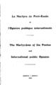 Le Martyre du Pont-Euxin et l' Opinion publique internationale= The Martyrdom of the Pontus and the International public opinion .Geneve; Geneva: [Imprimerie J. Delfino], 1922.