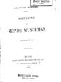 Mismer, Charles,1832-1904Souvenirs du Monde musulman /Charles Mismer.Paris :Hachette,1892.
