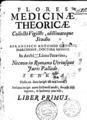Franciscus Antonius Georius, Flores Medicinae Theoricae ac Fructus Medicinae Practicae, Romae, MDCCXXVI [=1726], ΦΣΑ 3015 Α'