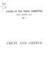 Crete and Greece. [High Holborn, W. C.]: Printed by C. F. Hodgson & Son, 1897.