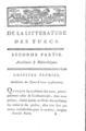De la litterature des Turcs /par Mr. l' abbe Toderini ; traduit de l' italien en francois par Mr. l' abbe de Cournand ___, T.2, Paris :Chez Poincot,MDCCLXXXIX (=1789).