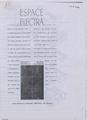 Espace Electra : [Ενημερωτικό φυλλάδιο έκθεσης έκθεσης του Κ.Τριανταφύλλου. Δελτίο τύπου. Τεχνοκριτική]. 