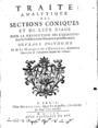 Guillaume Francois Antoine de l' Hospital, Traite analytique des sections coniques…,  A Paris, M DCCXX. [=1720], ΦΣΑ 3090