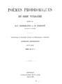 Poemes prodromiques en grec vulgaire /edites par D.-C. Hesseling et H. Pernot.Amsterdam :J. Muller,1910.